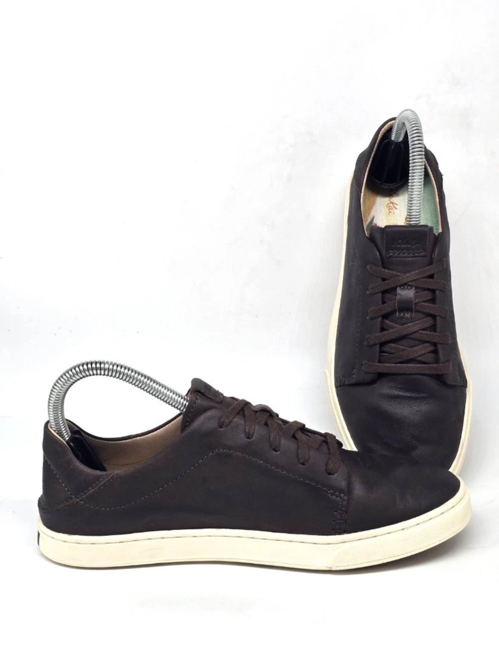 OluKai Pehuea Li 'ILI Brown Leather Lace Up Sneakers Women’s Size 7